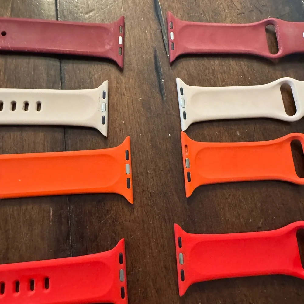 Smartwatch Band Set - Red, Orange, Pink- Size 44”